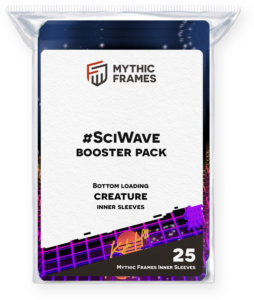 A pack of 25 Mythic Frames for Creature Magic: The Gathering cards featuring the SciWave design