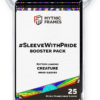 A pack of 25 Mythic Frames for Non-Creature Magic: The Gathering cards featuring the SleeveWithPride design