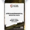 A pack of 25 Mythic Frames for Land Magic: The Gathering cards featuring the WizardImmortal design
